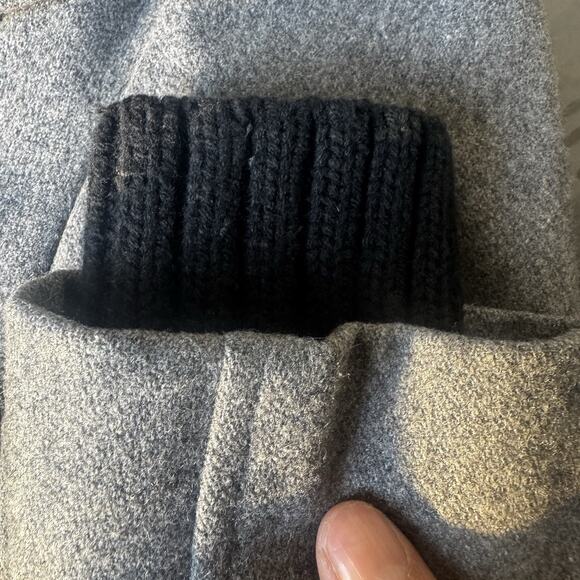 Calvin Klein Women's Gray And Black Wool Blend Mid-Length Coat Size 6 - Picture 5 of 12